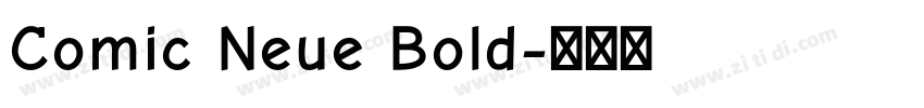 Comic Neue Bold字体转换